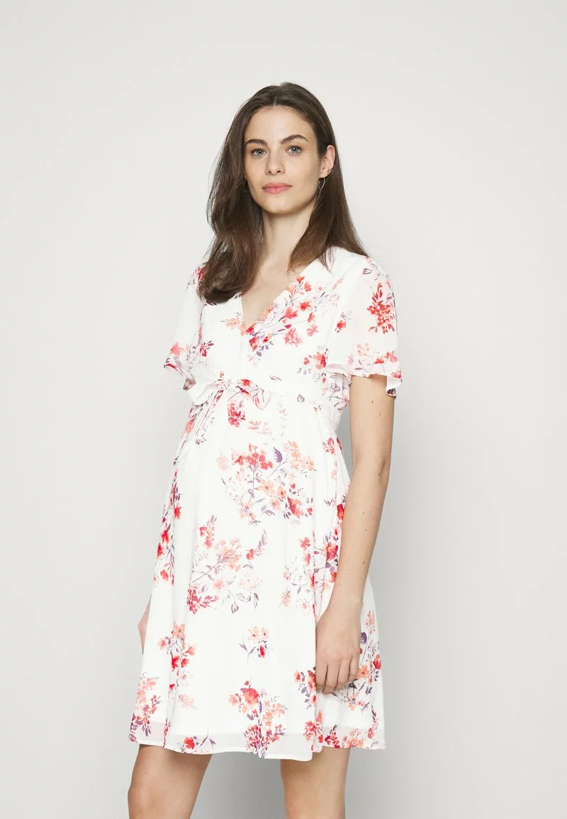 Anna Field MAMA Freizeitkleid - Off-white/pink 2 Anna Field MAMA Freizeitkleid - Off-white/pink