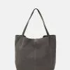 Anna Field LEATHER - Handtasche - Anthracite