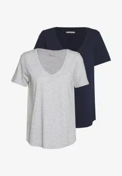 Anna Field T-Shirt Basic - Mottled Light Grey/blue -Anna Field Geschäft 4a5c6845e23a4c3ca6fadd59d3ca1f89 1