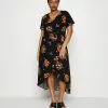 Anna Field Curvy WRAP DRESS HIGH LOW HEM - Freizeitkleid - Black -Anna Field Geschäft 5a8f0cde2cb842928169b614b09cef64