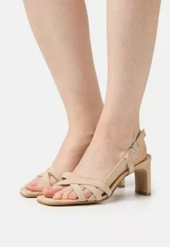 Anna Field LEATHER - Riemensandalette - Beige