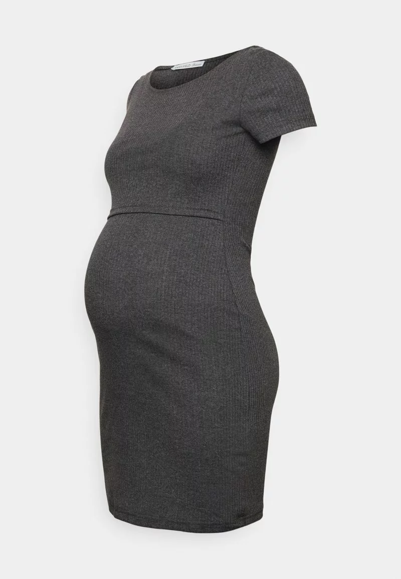 Anna Field MAMA SHORT SLEEVES - Jerseykleid - Mottled Dark Grey 7 Anna Field MAMA SHORT SLEEVES - Jerseykleid - Mottled Dark Grey – Bild 5