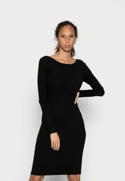 Anna Field OFFENER RÜCKEN BODYCON MINI STRICKKLEID - Etuikleid - Black -Anna Field Geschäft ae24ededa50648bf920e681ebf84b24f