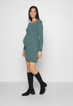 Anna Field MAMA Strickkleid - Dark Green